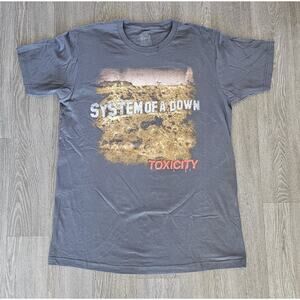 System Of A Down Toxicity Band Tee Shirt Mens Large Gray NWOT